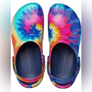 Crocs Unisex-Adult Tie Dye Clogs,Slip Resistant Work Shoes { M: 7 W: 9 }